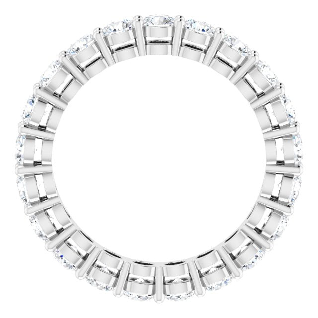 Platinum Round Lab-Grown Diamond Shared-Prong Eternity Band – 2.8 mm Stones - view 2