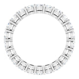 14K Gold Round Lab-Grown Diamond Shared-Prong Eternity Band – 2.8 mm Stones - White Gold - view 2