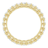 14K Gold Round Lab-Grown Diamond Shared-Prong Eternity Band – 2.5 mm Stones (1 3/8–1 1/2 CTW) - Yellow Gold - view 2