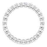 14K Gold Round Lab-Grown Diamond Shared-Prong Eternity Band – 2.5 mm Stones (1 3/8–1 1/2 CTW) - White Gold - view 2