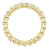14K Gold Round Lab-Grown Diamond Shared-Prong Eternity Band – 2.8 mm Stones - Yellow Gold - view 2