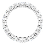 Platinum Round Lab-Grown Diamond Shared-Prong Eternity Band – 2.8 mm Stones - view 2
