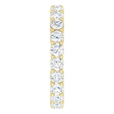 14K Gold Round Lab-Grown Diamond Shared-Prong Eternity Band – 2.8 mm Stones - Yellow Gold - view 4