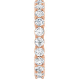 14K Gold Round Lab-Grown Diamond Shared-Prong Eternity Band – 2.8 mm Stones - Rose Gold - view 4