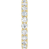 14K Gold Round Lab-Grown Diamond Shared-Prong Eternity Band – 2.8 mm Stones - Yellow Gold - view 4