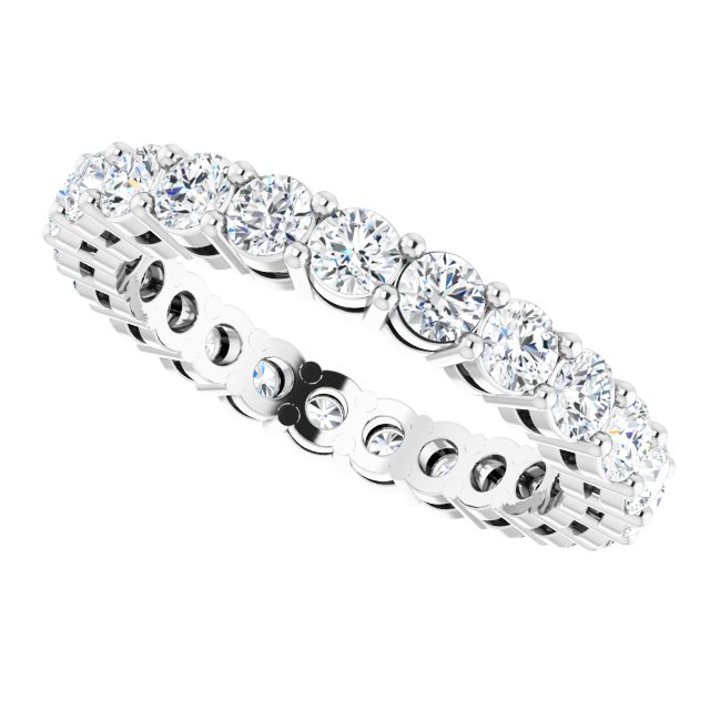 Platinum Round Lab-Grown Diamond Shared-Prong Eternity Band – 2.5 mm Stones (1 3/8–1 1/2 CTW) - view 5