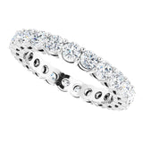 Platinum Round Natural Diamond Shared-Prong Eternity Band – 2.5 mm Stones (1 3/8–1 1/2 CTW) - view 5