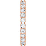 14K Gold Round Lab-Grown Diamond Shared-Prong Eternity Band – 2.5 mm Stones (1 3/8–1 1/2 CTW) - Rose Gold - view 4