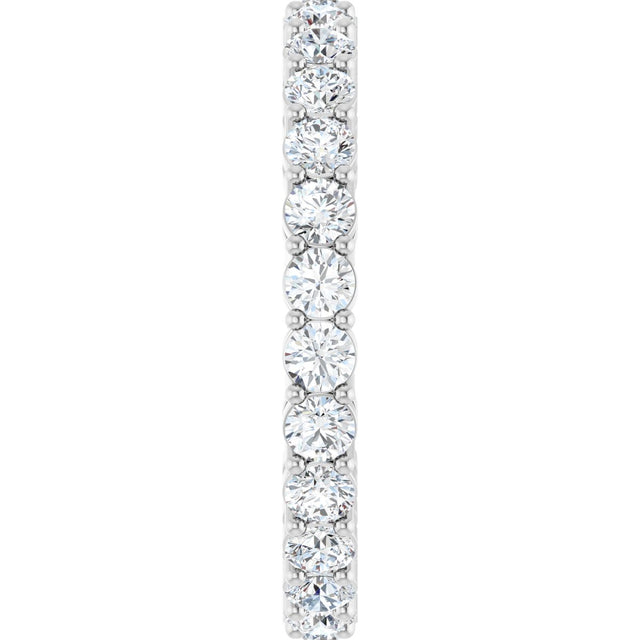 Platinum Round Natural Diamond Shared-Prong Eternity Band – 2.5 mm Stones (1 3/8–1 1/2 CTW) - view 4