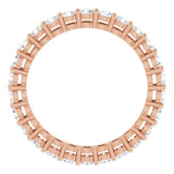 14K Gold Round Lab-Grown Diamond Shared-Prong Eternity Band – 2.5 mm Stones (1 3/8–1 1/2 CTW) - Rose Gold - view 2