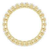 14K Gold Round Lab-Grown Diamond Shared-Prong Eternity Band – 2.5 mm Stones (1 3/8–1 1/2 CTW) - Yellow Gold - view 2