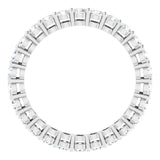 14K Gold Round Lab-Grown Diamond Shared-Prong Eternity Band – 2.5 mm Stones (1 3/8–1 1/2 CTW) - White Gold - view 2