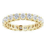 14K Gold Round Lab-Grown Diamond Shared-Prong Eternity Band – 2.8 mm Stones - Yellow Gold - view 3