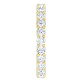 14K Gold Round Lab-Grown Diamond Shared-Prong Eternity Band – 2.5 mm Stones (1 3/8–1 1/2 CTW) - Yellow Gold - view 4