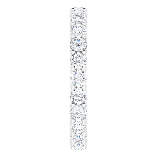 Platinum Round Lab-Grown Diamond Shared-Prong Eternity Band – 2.5 mm Stones (1 3/8–1 1/2 CTW) - view 4