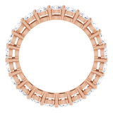 14K Gold Round Lab-Grown Diamond Shared-Prong Eternity Band – 2.8 mm Stones - Rose Gold - view 2