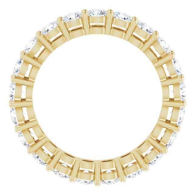 14K Gold Round Lab-Grown Diamond Shared-Prong Eternity Band – 2.8 mm Stones - Yellow Gold - view 2