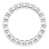 Platinum Round Lab-Grown Diamond Shared-Prong Eternity Band – 2.8 mm Stones - view 2