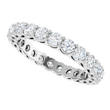 Platinum Round Lab-Grown Diamond Shared-Prong Eternity Band – 2.8 mm Stones - view 5