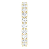 14K Gold Round Lab-Grown Diamond Shared-Prong Eternity Band – 2.5 mm Stones (1 3/8–1 1/2 CTW) - Yellow Gold - view 4