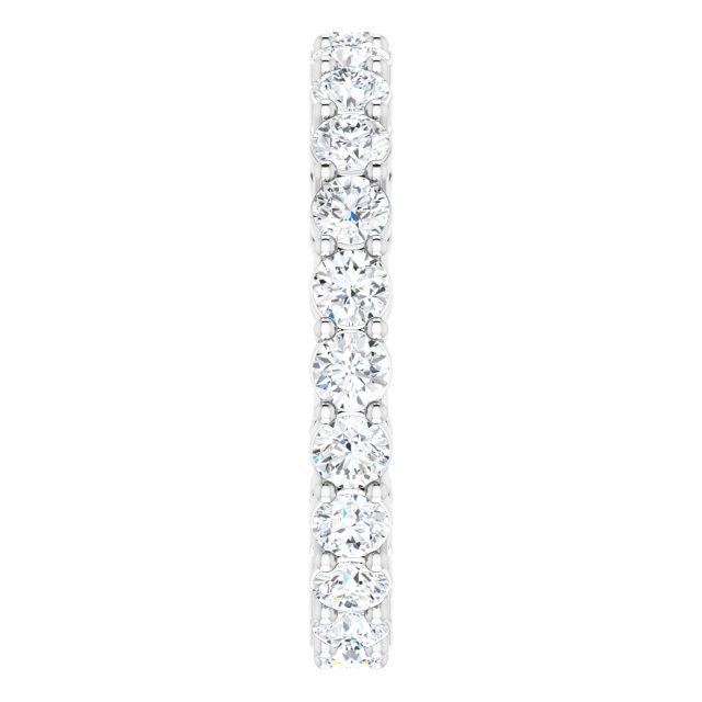 Platinum Round Natural Diamond Shared-Prong Eternity Band – 2.5 mm Stones (1 3/8–1 1/2 CTW) - view 4