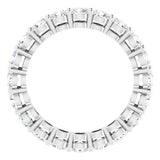 Platinum Round Lab-Grown Diamond Shared-Prong Eternity Band – 3 mm Stones (1 3/4–2 1/5 CTW) - view 2