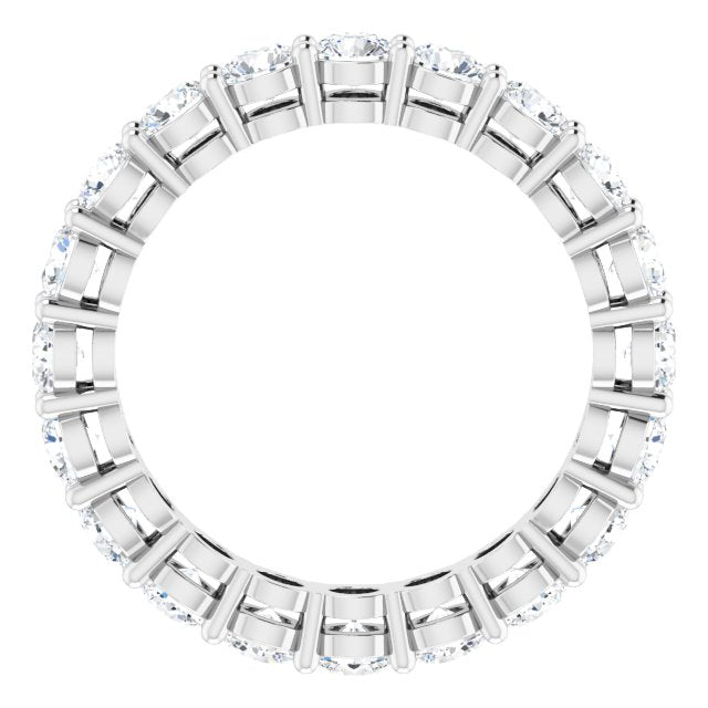 Platinum Round Lab-Grown Diamond Shared-Prong Eternity Band – 3 mm Stones (1 3/4–2 1/5 CTW) - view 2
