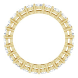 14K Gold Round Lab-Grown Diamond Shared-Prong Eternity Band – 2.5 mm Stones (1 3/8–1 1/2 CTW) - Yellow Gold - view 2
