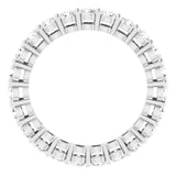 14K Gold Round Lab-Grown Diamond Shared-Prong Eternity Band – 2.5 mm Stones (1 3/8–1 1/2 CTW) - White Gold - view 2