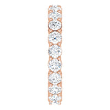14K Gold Round Lab-Grown Diamond Shared-Prong Eternity Band – 2.8 mm Stones - Rose Gold - view 4
