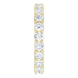 14K Gold Round Lab-Grown Diamond Shared-Prong Eternity Band – 2.8 mm Stones - Yellow Gold - view 4