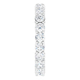 Platinum Round Lab-Grown Diamond Shared-Prong Eternity Band – 2.8 mm Stones - view 4