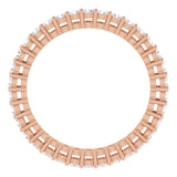 14K Gold Round Lab-Grown Diamond Shared-Prong Eternity Band – 1.7 mm Stones (1/2–5/8 CTW) - Rose Gold - view 2