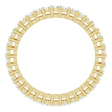 14K Gold Round Lab-Grown Diamond Shared-Prong Eternity Band – 1.7 mm Stones (1/2–5/8 CTW) - Yellow Gold - view 2