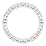 Platinum Round Natural Diamond Shared-Prong Eternity Band – 1.7 mm Stones (1/2–3/4 CTW) - view 2
