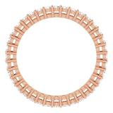 14K Gold Round Lab-Grown Diamond Shared-Prong Eternity Band – 1.7 mm Stones (1/2–5/8 CTW) - Rose Gold - view 2