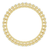 14K Gold Round Natural Diamond Shared-Prong Eternity Band – 1.7 mm Stones (1/2–3/4 CTW) - Yellow Gold - view 2