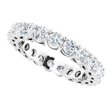 Platinum Round Lab-Grown Diamond Shared-Prong Eternity Band – 2.8 mm Stones - view 5