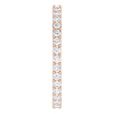 14K Gold Round Lab-Grown Diamond Shared-Prong Eternity Band – 1.7 mm Stones (1/2–5/8 CTW) - Rose Gold - view 4