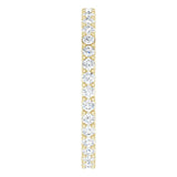 14K Gold Round Lab-Grown Diamond Shared-Prong Eternity Band – 1.7 mm Stones (1/2–5/8 CTW) - Yellow Gold - view 4