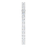 Platinum Round Natural Diamond Shared-Prong Eternity Band – 1.7 mm Stones (1/2–3/4 CTW) - view 4