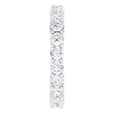 Platinum Round Lab-Grown Diamond Shared-Prong Eternity Band – 3 mm Stones (1 3/4–2 1/5 CTW) - view 4