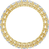 14K Gold Round Lab-Grown Diamond Shared-Prong Eternity Band – 2.5 mm Stones (1 3/8–1 1/2 CTW) - Yellow Gold - view 2