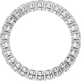 14K Gold Round Lab-Grown Diamond Shared-Prong Eternity Band – 2.5 mm Stones (1 3/8–1 1/2 CTW) - White Gold - view 2