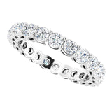 Platinum Round Lab-Grown Diamond Shared-Prong Eternity Band – 2.8 mm Stones - view 5