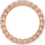 14K Gold Round Lab-Grown Diamond Shared-Prong Eternity Band – 2.8 mm Stones - Rose Gold - view 2