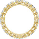 14K Gold Round Lab-Grown Diamond Shared-Prong Eternity Band – 2.8 mm Stones - Yellow Gold - view 2