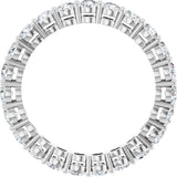 Platinum Round Lab-Grown Diamond Shared-Prong Eternity Band – 2.8 mm Stones - view 2