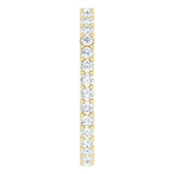 14K Gold Round Lab-Grown Diamond Shared-Prong Eternity Band – 1.7 mm Stones (1/2–5/8 CTW) - Yellow Gold - view 4