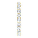 14K Gold Round Lab-Grown Diamond Shared-Prong Eternity Band – 2.8 mm Stones - Yellow Gold - view 4